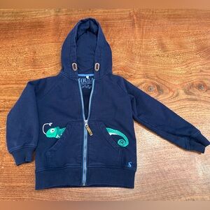 Joules navy blue Chameleon pocket hoodie size 5
